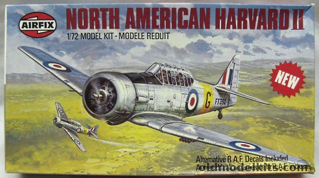Airfix 1/72 North American Harvard II T-6 - RAF 1340 Flight 1954 or RAF Boscombe Down 1978, 02057-2 plastic model kit